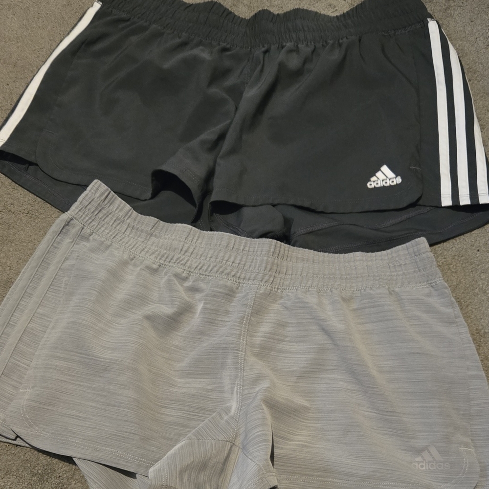Adidas Black and Gray Shorts Duo
